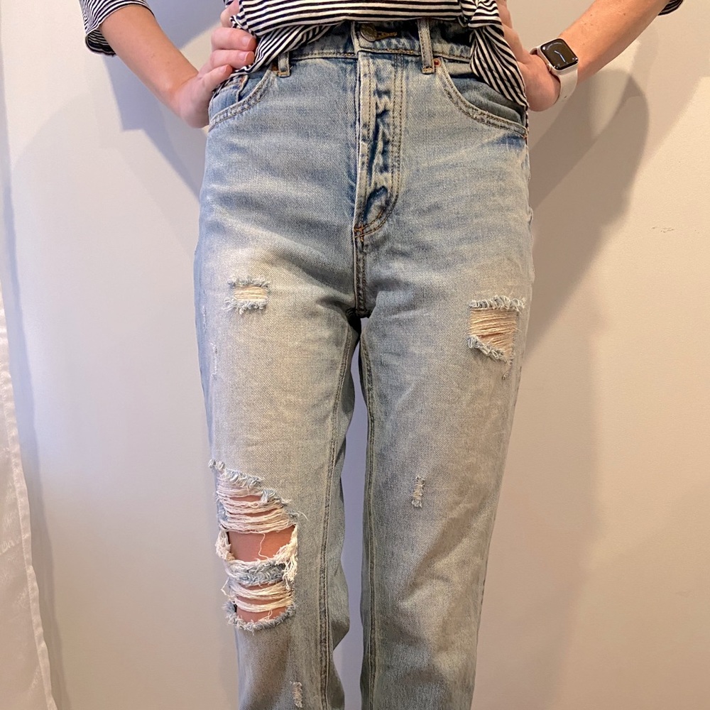 straight jeans